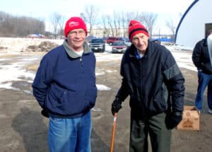 Mary B unveiling at Boathouse 1/30/16. Jack Ripp, Bill Mattison